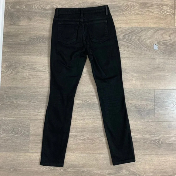 Alexander Wang Whip Stay Black Straight Skinny Jeans  Distressed Midrise Size 25 - Picture 11 of 12